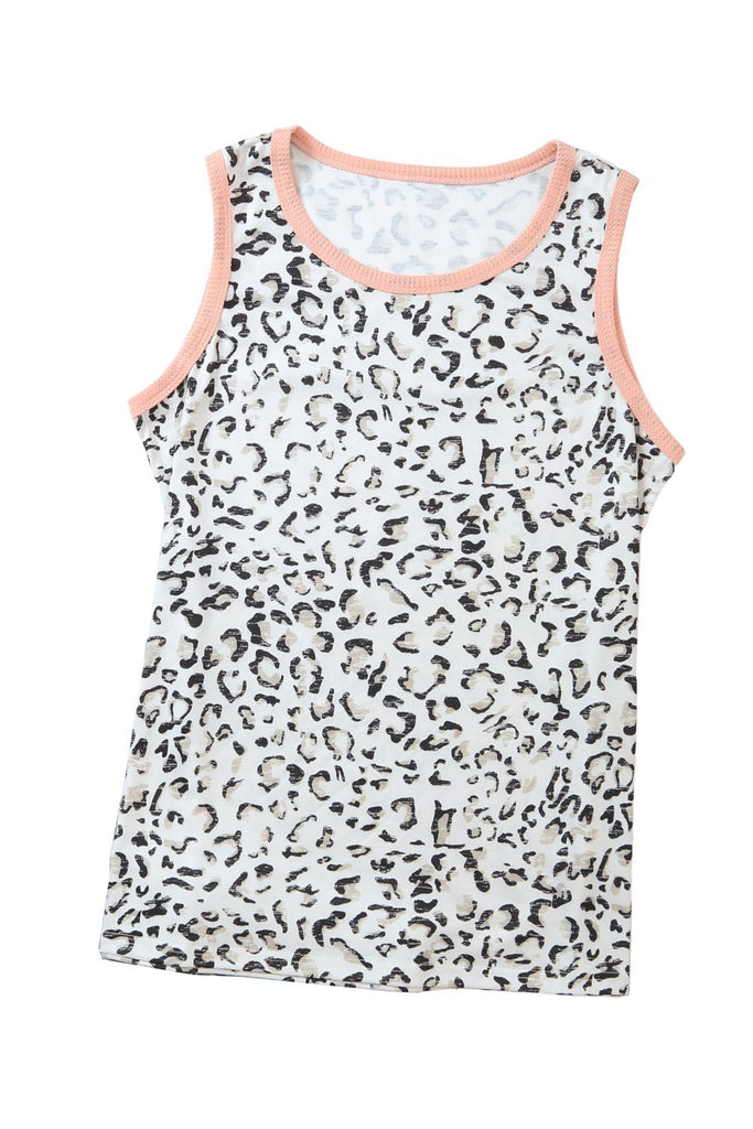 Becca Leopard Round Neck Sleeveless Tank - L&M Boutique