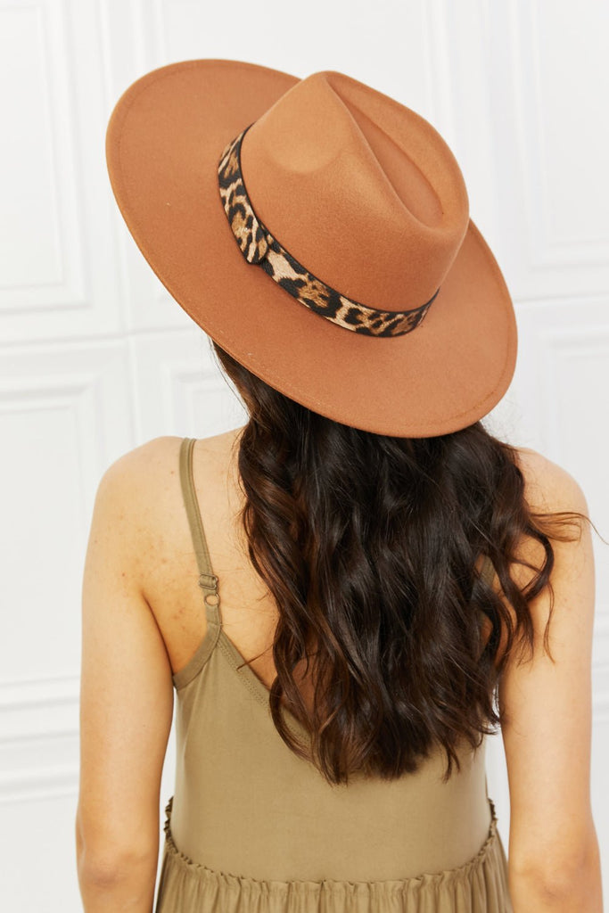 Fame In The Wild Leopard Detail Fedora Hat - L&M Boutique