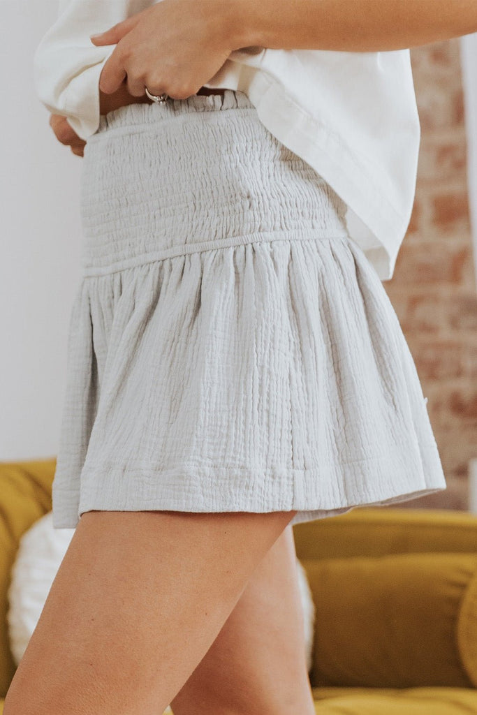 Smocked Waist Culotte Shorts - L&M Boutique